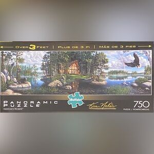 Buffalo Panoramic Puzzle Freedom’s Promise 750 Pieces COMPLETE USED